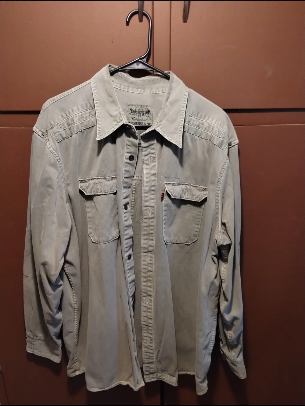 Levi's Vintage Olive Green Cotton Utility Shirt Jacket - Picture 2 of 8